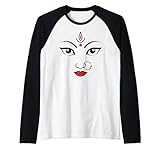 durga dea indù arte per uomini, donne, bambini, adolescenti maglia con maniche raglan