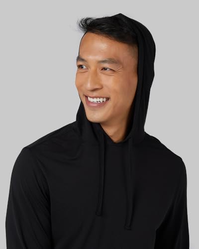 32 Degrees Men's Cool Classic Long Sleeve Hooded T-Shirt | Anti-Odor | 4-Way Stretch | Moisture Wicking4