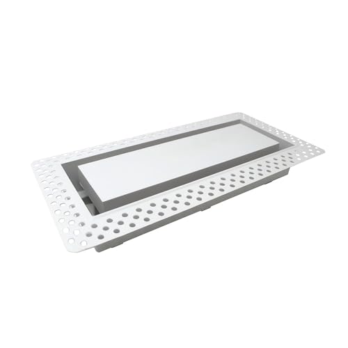 Fittes Flush Wall Vent [Lite], Minimalist ABS Plastic HVAC Air Return Register Cover, Customizable Modern Airflow Solution for Home or Ceiling, Pro Install – 4