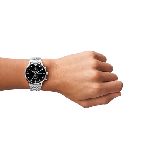 Image of Emporio Armani Men's Three-Hand Leather Watch