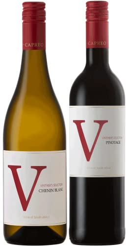 CAPREO Südafrikanische Klassiker Weinpaket | Chenin Blanc und Pinotage aus Südafrika (2 x 0.75l) | Trocken | Weine für jeden Geschmack von CAPREO Cover
