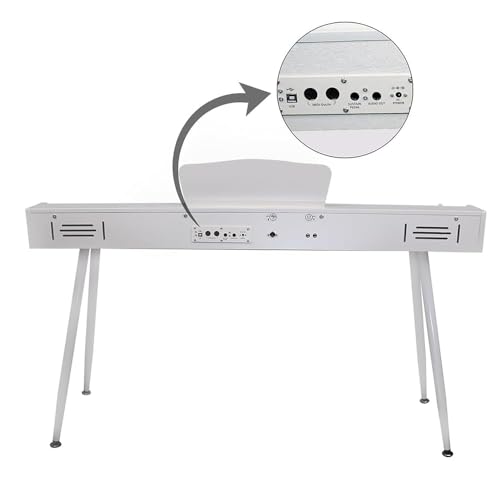 Image of Kadence DP01WWH GEN25 Digital Piano | 88 Weighted Progressive Hammer Keys | Portable with Wooden Stand, Triple Pedal, MIDI | French Dream Chip | 2025 Edition | White