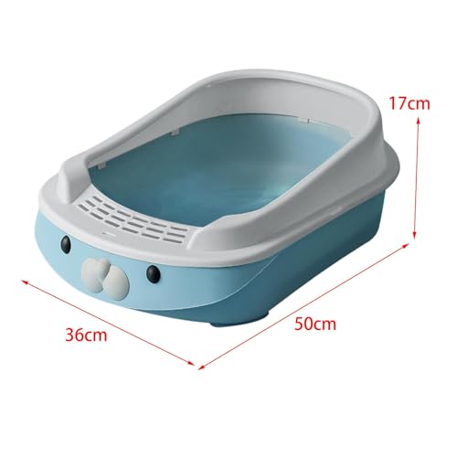 Kit para arenero para gatos con laterales altos azul miniatura 4