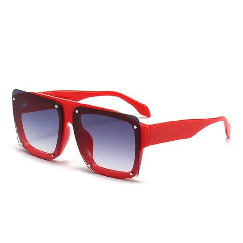 Lunettes de soleil rivets punk carrées MUTYNE monture rétro avec verres dégradés originaux