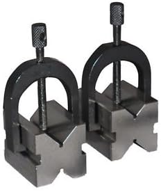 V-Block and Clamp Set Hardened Steel 90 Degree Angle 1 5/8" x 1 1/4" x 1 1/4" - Vee Block Set