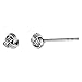 Tiny Sterling Silver Knot Stud Earrings 3/16 inch