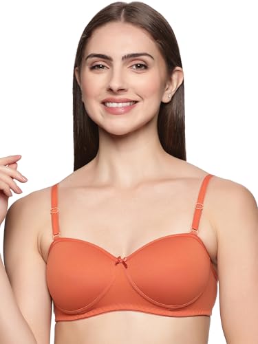 Image of Teens Lifestyle Non-Wired Padded Super Combed Cotton Strapless Bra for Women | Full Coverage, Ultra-Grip Support Band, Detachable Adjustable Transparent Straps, Seamless Design