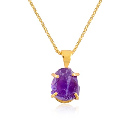 InfinityGemsArt Raw Amethyst Gold...