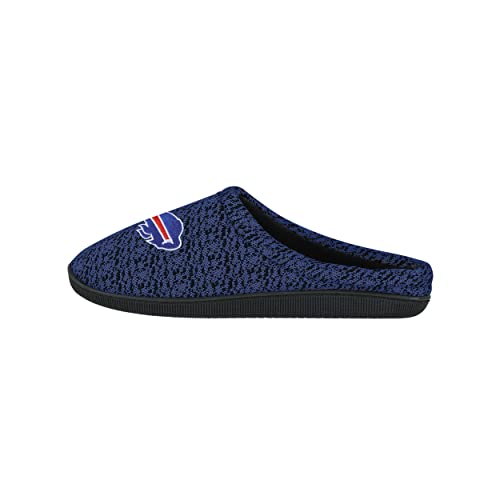 FOCO Men's NFL Logo Poly Knit Cup Sole Slippers Buffalo Bills, Team Color, 9-10
