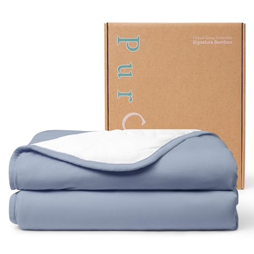 PurComfy Supersoft Toddler Comforter, Premium Bamboo Viscose Crib Blanket, Breathable 1.0 Tog Crib Quilt for All Seasons 39"×55" Whale 39x55 Inches