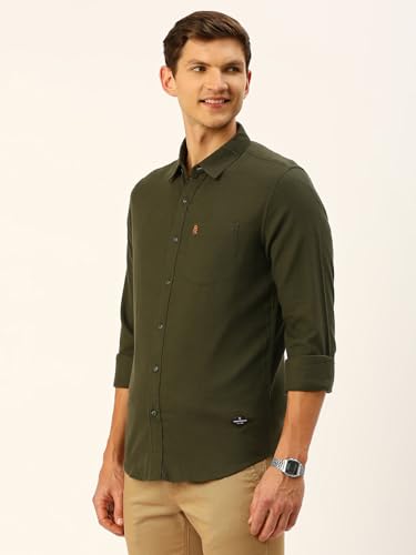 Image of Thomas Scott Men Classic Slim Fit Cotton Casual Full Sleeves Shirt