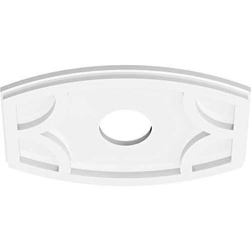 Image of Ekena Millwork CMP14X9KY-03000 Kailey Architectural Grade PVC Contemporary Urethane Ceiling Medallions 14 inchW x 9 3 /8 inchH x 3 inchID x 7 1 /2 inchC x 1 inchP
