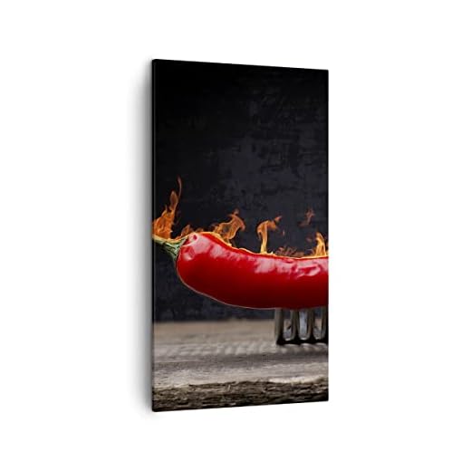 Lienzos decorativos Chile Paprika orgánico cultivo Cuadro Sobre Lienzo Moderno Vertical 45x80cm Cuadros Decoracion Salon Dormitorio Cocina Cuadros Pared Imágenes Wall Art Prints Decor PA45x80-3193