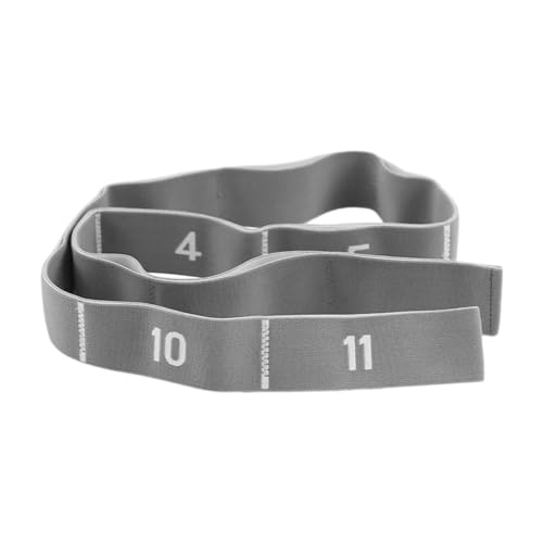 kowaku Yoga Resistance Band 11 Segment Multipurpose Portable Lightweight Elastic Band Yoga Stretch Strap for Training Workouts Gym, Gray