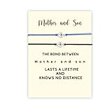 Mother and Son Matching Bracelet set of 2, Gift fro Son, Long Distance Mom Son Gift, Compass Charm, Friendship Bracelet, Mother Son Jewelry