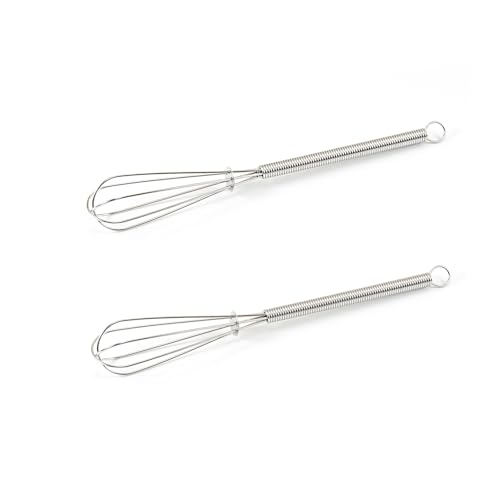 Mini Whisks 7 inch 316 Stainless steel Whisk, Hand Egg Mixer for Flour Cake Egg, Kitchen Cooking Baking Use Whisk (2)