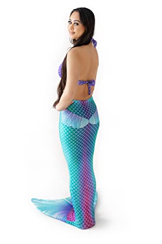 Mermaid Costume with Monofin (Ariel Mermaid Magic with Purple Monofin, 4. JS)