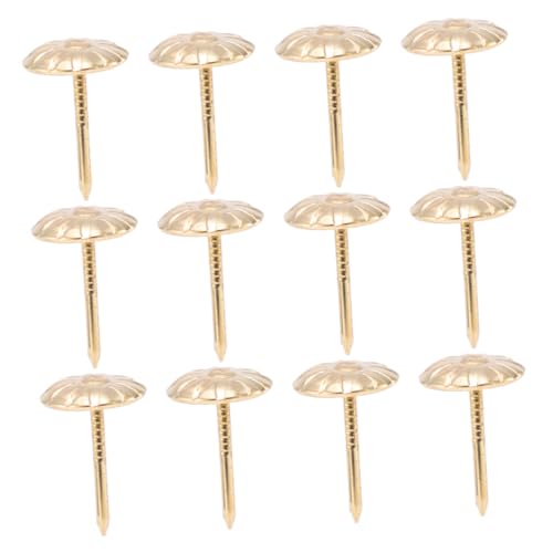 UTHCLO 500pcs Iron Nail Studs 11x17mm Gold Thumb Tacks Decorative Sofa Nails for DIY Projects