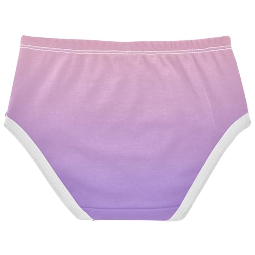 Joisal Toddlers Underwear Floral 2t Cotton Girl Panties Cute Pattern Briefs Kids Undies Blush Pink Medium Purple Gradient2