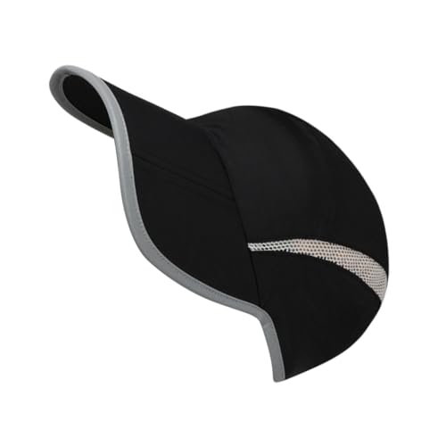 Casquette hommes respirant black nylon pour l'été