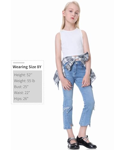 EXARUS Meninas Top Curto Feminino, Malha Canelada, Sem Mangas, Gola Redonda, Costas Nadador, Casual,