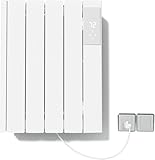 BREEZEHEAT 800w Electric Panel Heater-Convection Wall Heaters for Indoor Use, Ultra-quiet, Freestanding/Wall Mount Space Heater w/Digital Display, 24H Timer, Adjustable Thermostat, White