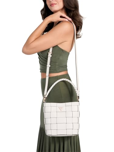 GUESS Maylee sac seau blanc crème avec bandoulière réglable - 2