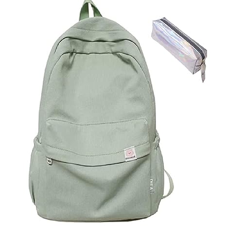 Sage Green Backpack for School,Large-capacity Aesthetic Backpacks,Kawaii Backpack for Teen Girls