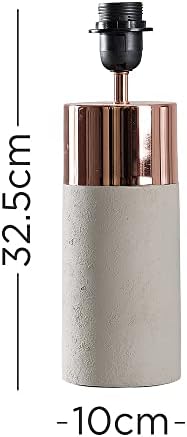 MiniSun Modern Cement/Stone & Copper Effect Cylinder Table Lamp Base