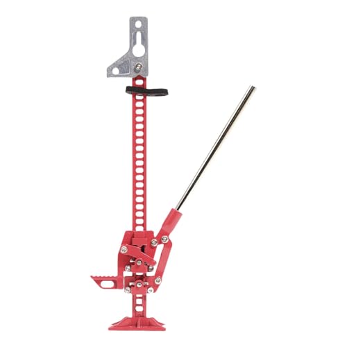 1/10 Scale Slideable Jack Life Lifting Jack Decoration Metal RC Vehicle Accessories for Controlled Toys RC Crawler Car, Red