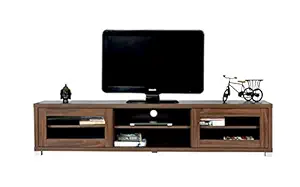 DeckUp Muvo TV Stand and Engineered Wood TV Entertainment Unit Walnut , 2 Doors