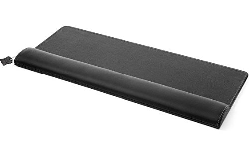 Handballenauflage Tastatur, Schwarz, 700x270x25 mm | Ergonomisch, Aus Leder, Strapazierfähig, Für flache Tastaturen geeignet, für Büro/Zuhause, leicht zu reinigen