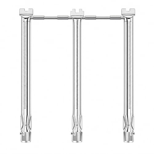 Uniflasy 69787 Grill Burner Tubes for Weber Spirit and GS4 Spirit II 300 Series, Spirit E310 E320 S310 S320 E330 S330 304 Stainless Steel Gas Grills, 18 Inch Grill Burner for Weber Spirit Grill Parts