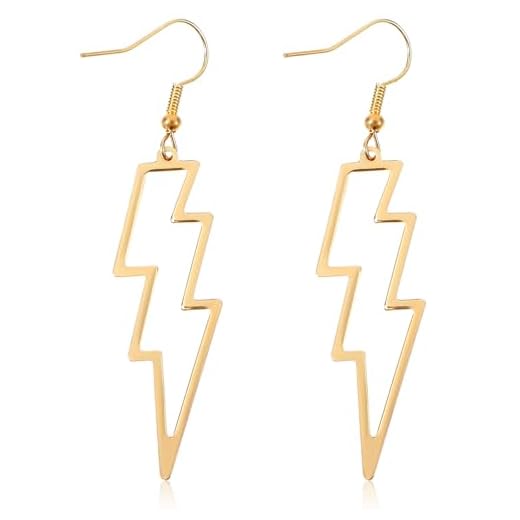 Neon Punk Lightning Bolt Earrings