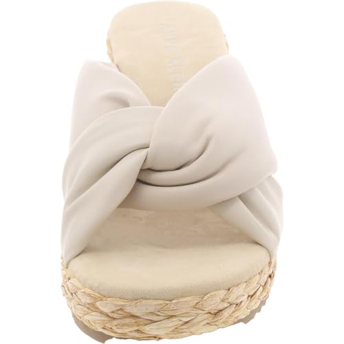 Sandale cage espadrille Anne Klein Winnie écru avec semelle compensée en corde