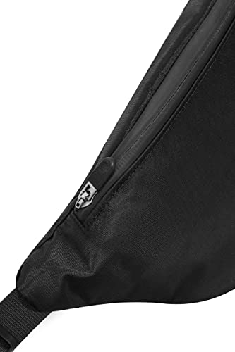 Image of Light Weight Waist Pack Slinger Travel Handy Hiking Zip Pouch Document Money Phone Belt Sport Bag Bum Bag for Men and Women Nylon (Jet Black)