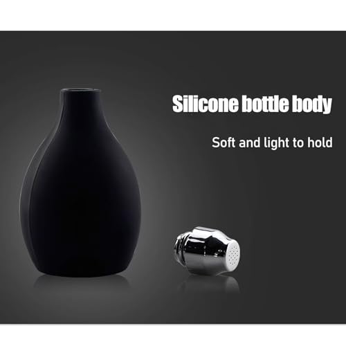 Gummipuder-Sprühflasche, Tragbarer Spender für Trockenshampoo, Babypuder, mit Kontrolle, Einfache Handhabung, Leichtes Design, Geeignet für Haarfasern, Talkumpuder,