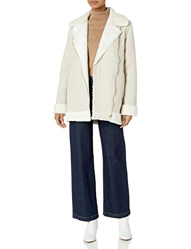 Show Me Your Mumu Women's Calgary Coat Horchata Faux Suede, XS