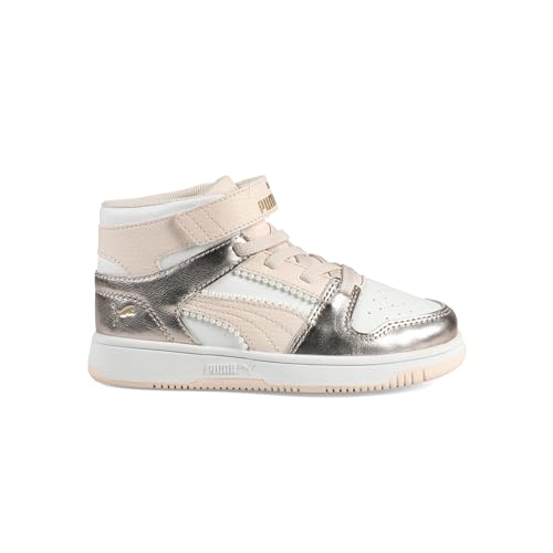 Image of PUMA Kids' Rebound Layup Mid Hook and Loop Sneakers