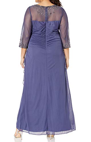 Image of Alex Evenings Womens Plus Size Long Sleeve Sweetheart Neckline Dress