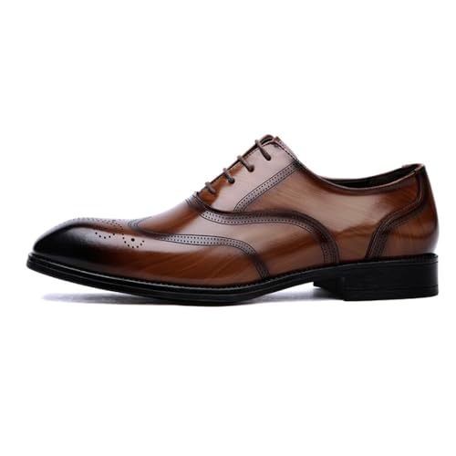 Men's Comfort Orthopedic Dress Shoes Men Genuine Leather British Vintage Carving Wingtips Brogues Shoes Lace-up Flats Men Dress Italian Shoes for Men Luxury3