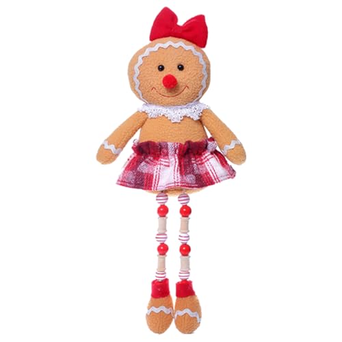 Tktouci Mini Figuras Navideñas,Estatua De Muñeca Coleccionable,de Jengibre - para Casa Mesa Dormitorio Estanterías Fiestas Interiores Detalles De Fiesta Rellenos De Bolsitas De Golosinas Invierno Año