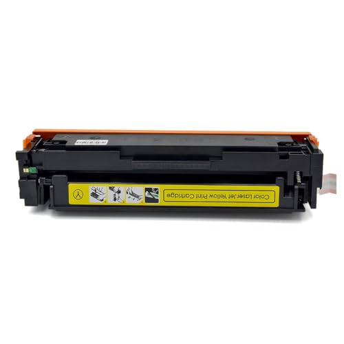 Toner jaune 202A CF500A CF502A compatible HP pour impression laser de documents et rapports.