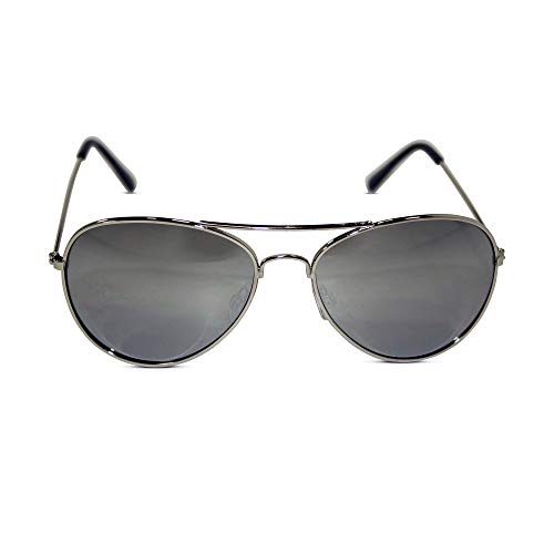 Unisex Aviator Sunglasses with Silver Mirrored Lens2