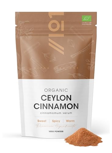 Organic Ceylon Cinnamon Powder 100g - Sri Lanka Raw Cinnamomum Verum - By Alpha01