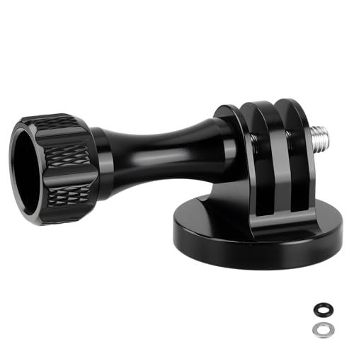 Adaptador de Trípode de Aluminio con Tornillo 1/4 20, Montura para Trípode Compatible con Cámaras GoPro Hero 8, 7, 6, 5, 4, 3+, 3, 2, 1, MAX, dji Osmo Action   Negro