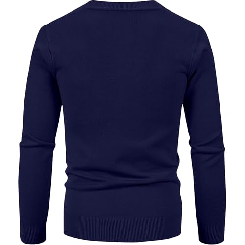 Men's V-Neck Cardigan Sweaters Button-Down Long Sleeve Knit Sweater Cardigan Pockets Knitted Sweater2