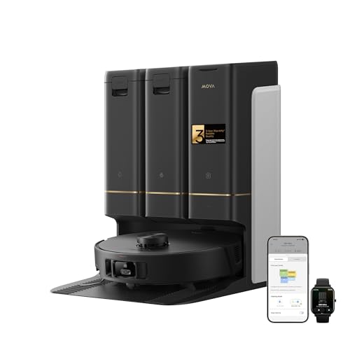 Mova Z50 Ultra Robot Stofzuiger met WisFunctie, 19.000Pa, overwint 6cm Obstakels, Ophijsbare...