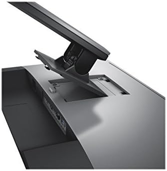 Close-up of Dell U2417H monitor's cable management hole in the stand