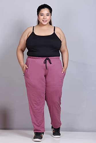 Image of CUPID Women's Cotton Track Pants Regular Fit Lounge Wear Gym Joggers Sports Trouser Night Pants for Ladies
